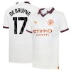 Camisola Manchester City Kevin De Bruyne 17 Homen Equipamento 2ª 23/24